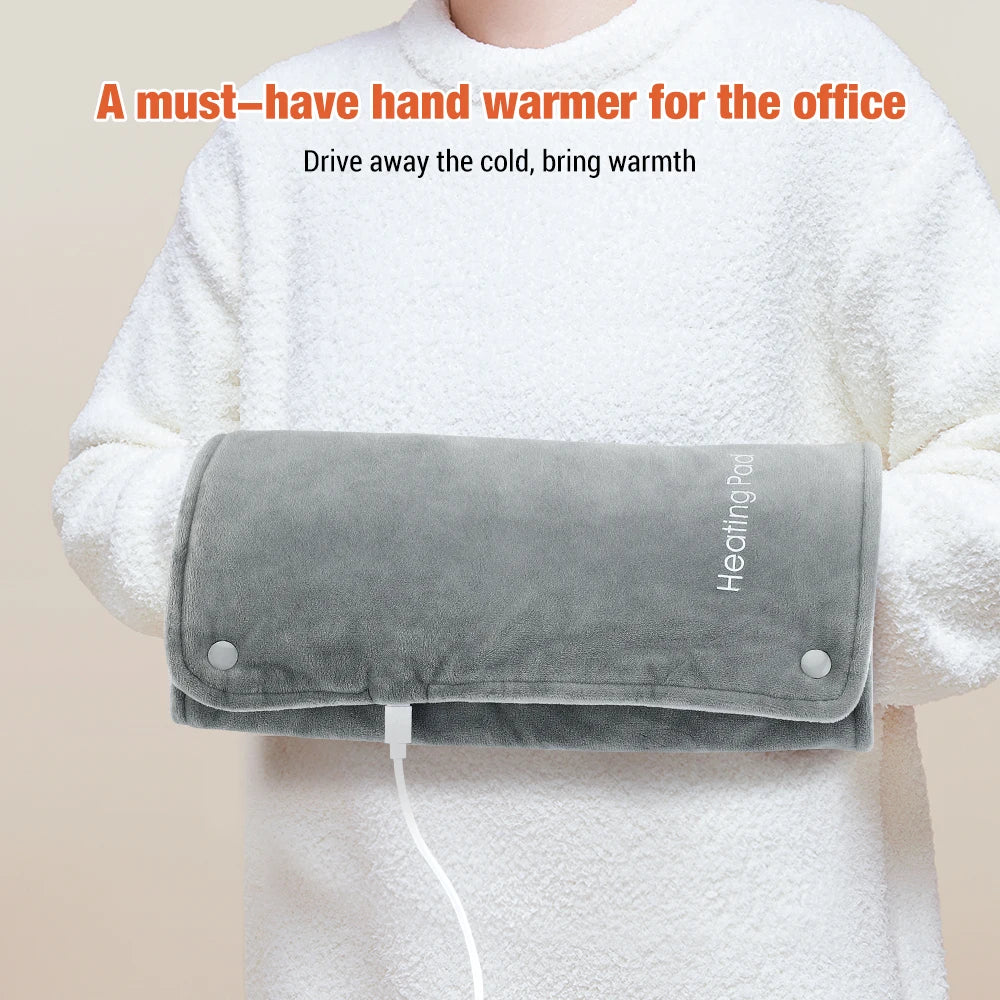 Electric Portable Hand Warmer Heater Mat Waist Knee Legs Heating Sheet Soft Blanket Thermal Pad Hand Warming Office Household