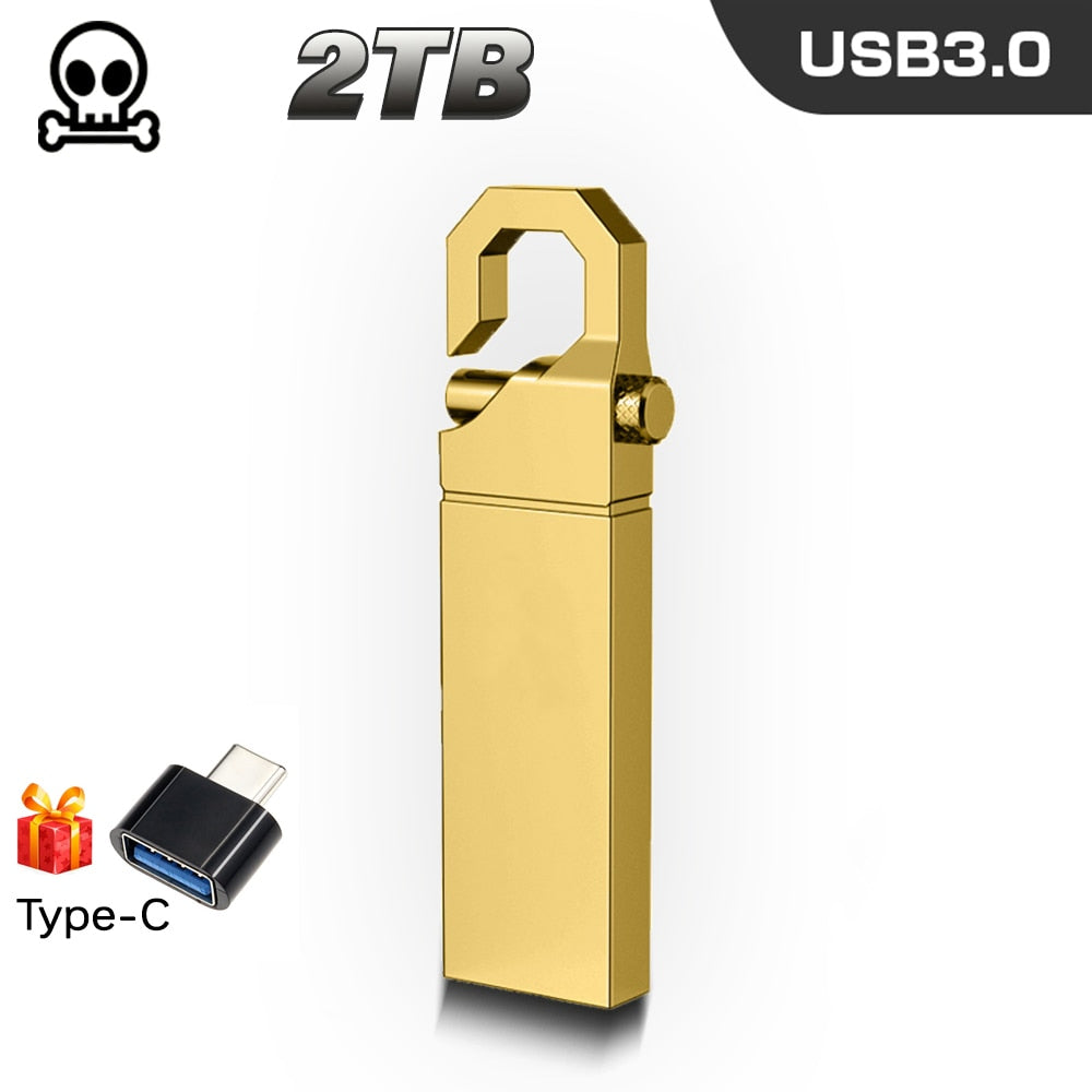 NEW 2TB PEN DRIVE USB DISK 3.0 Pen Drive Mini Flash Drive 2TB Pendrive 1TB U Disk Metal TYPE-C 2 in 1 Pen Drive 512GB Best Gift
