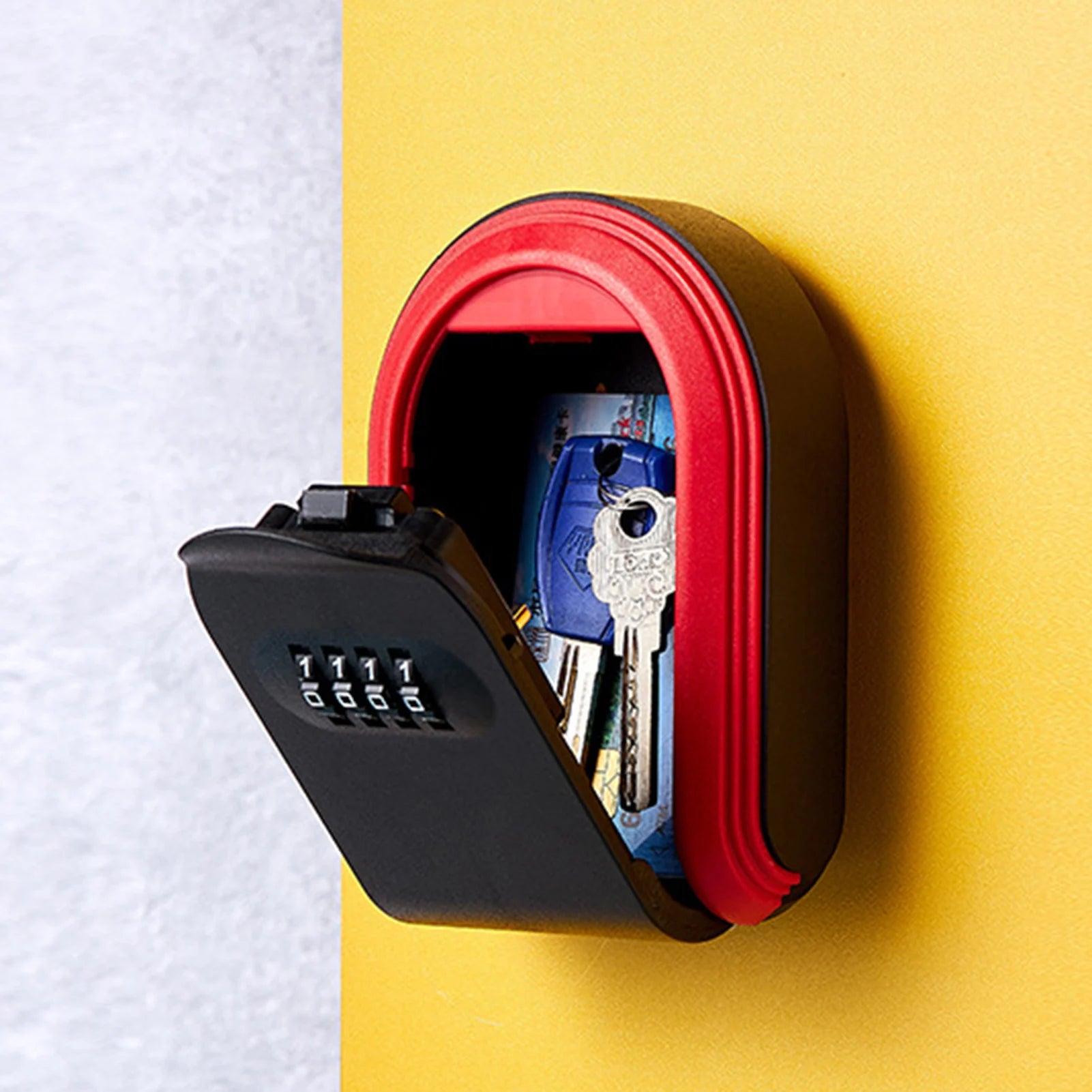 Plastic Door Key Storage Password Box Waterproof Wall Mount Key Lockbox For Homes Key