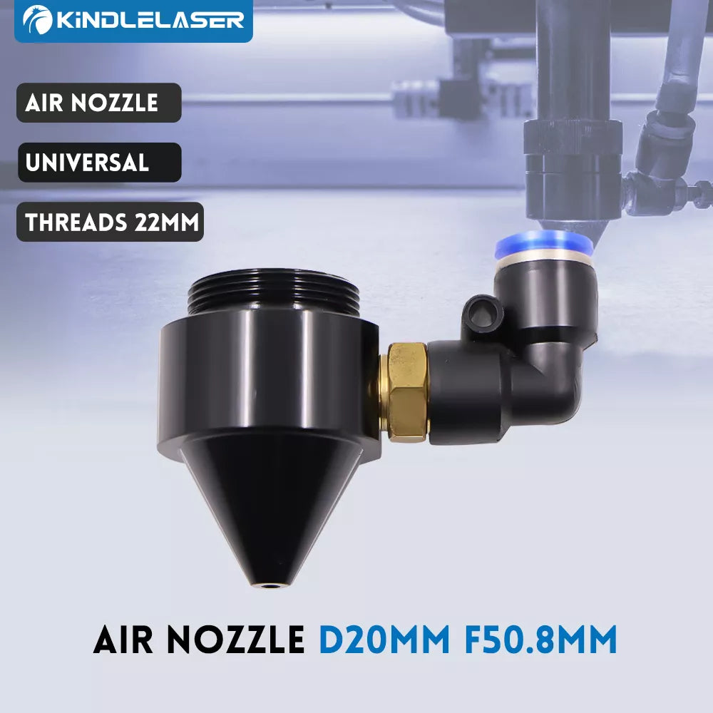 KINDLELASER Air Nozzle for Dia.20 FL50.8 Lens or Laser Head use for CO2 Laser Cutting and Engraving Machine