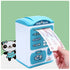 Lovely Cartoon Fingerprint Automatic Bank Automatic Cash Roll Atm Electric Girl Boy Children's Christmas Gifts Safe Deposit Box