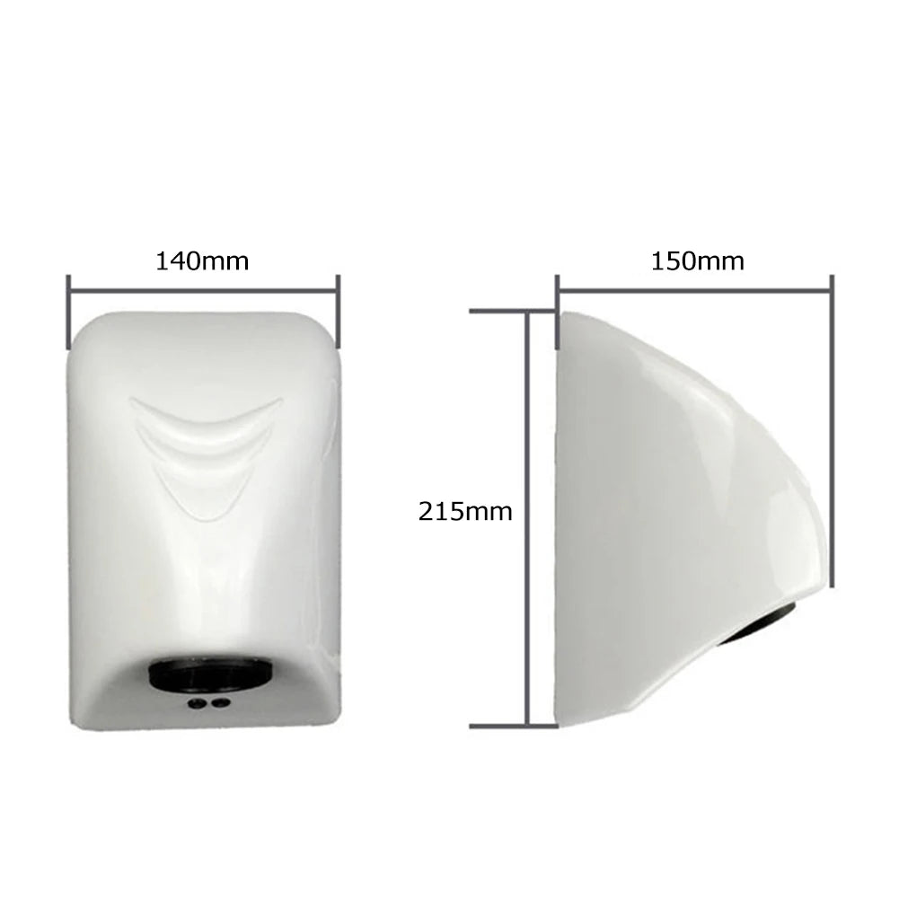 600W Hand Dryer Wall Mounted Electric Sensor Hand Dryer Infrared Induction Hand Drying Machine Intelligent Temperature Control
