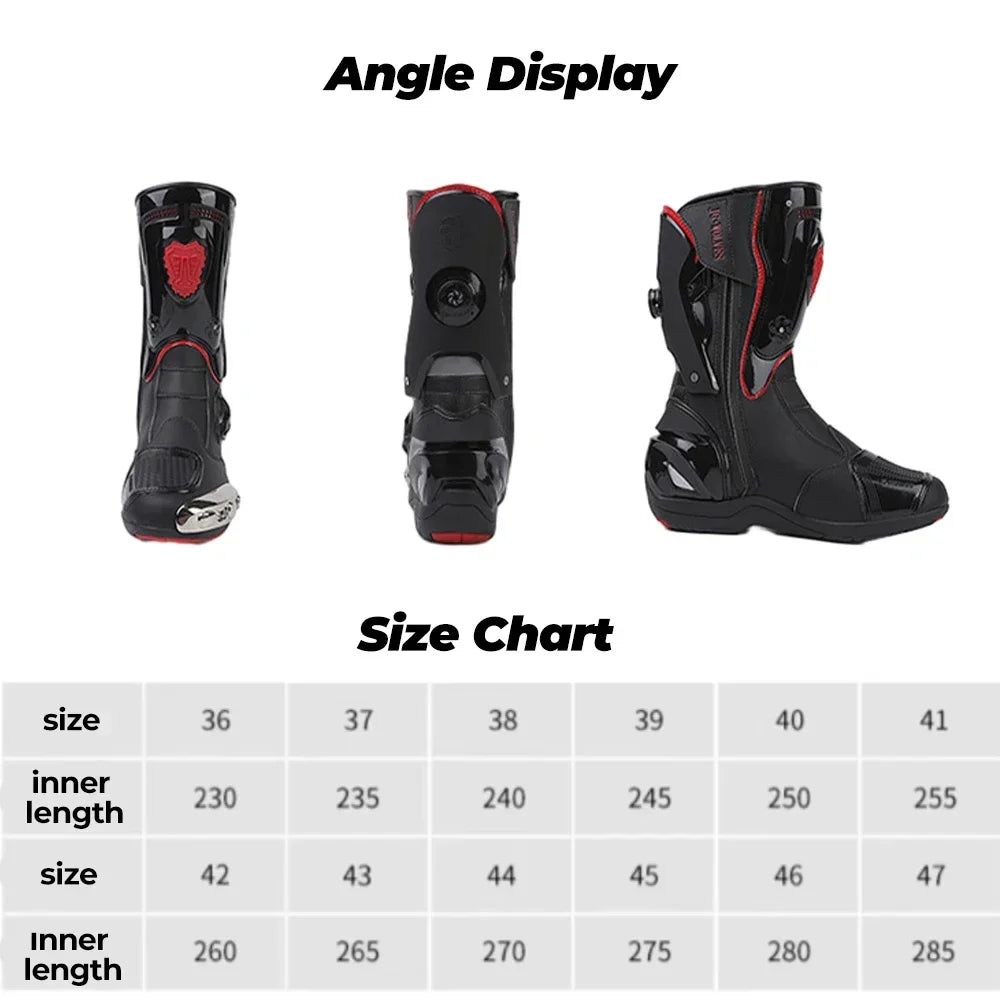 Motorcycle Riding Boots Motocross Men High-top Cycling Shoes Off-Road Motorbike Racing Anti-drop Breathable Equipment Soft