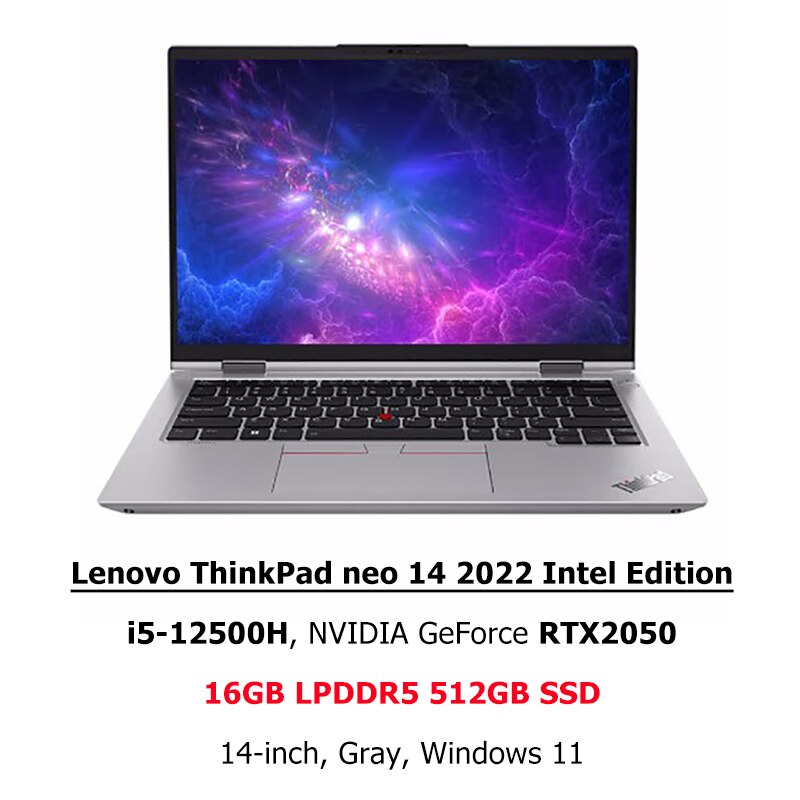 Lenovo Laptop ThinkPad neo 14 2022 Intel i7-12700H/i5-12500H RTX2050 16G 512G/1T/2TB SSD 14-Inch 2.2K Screen Win 11 Notebook PC