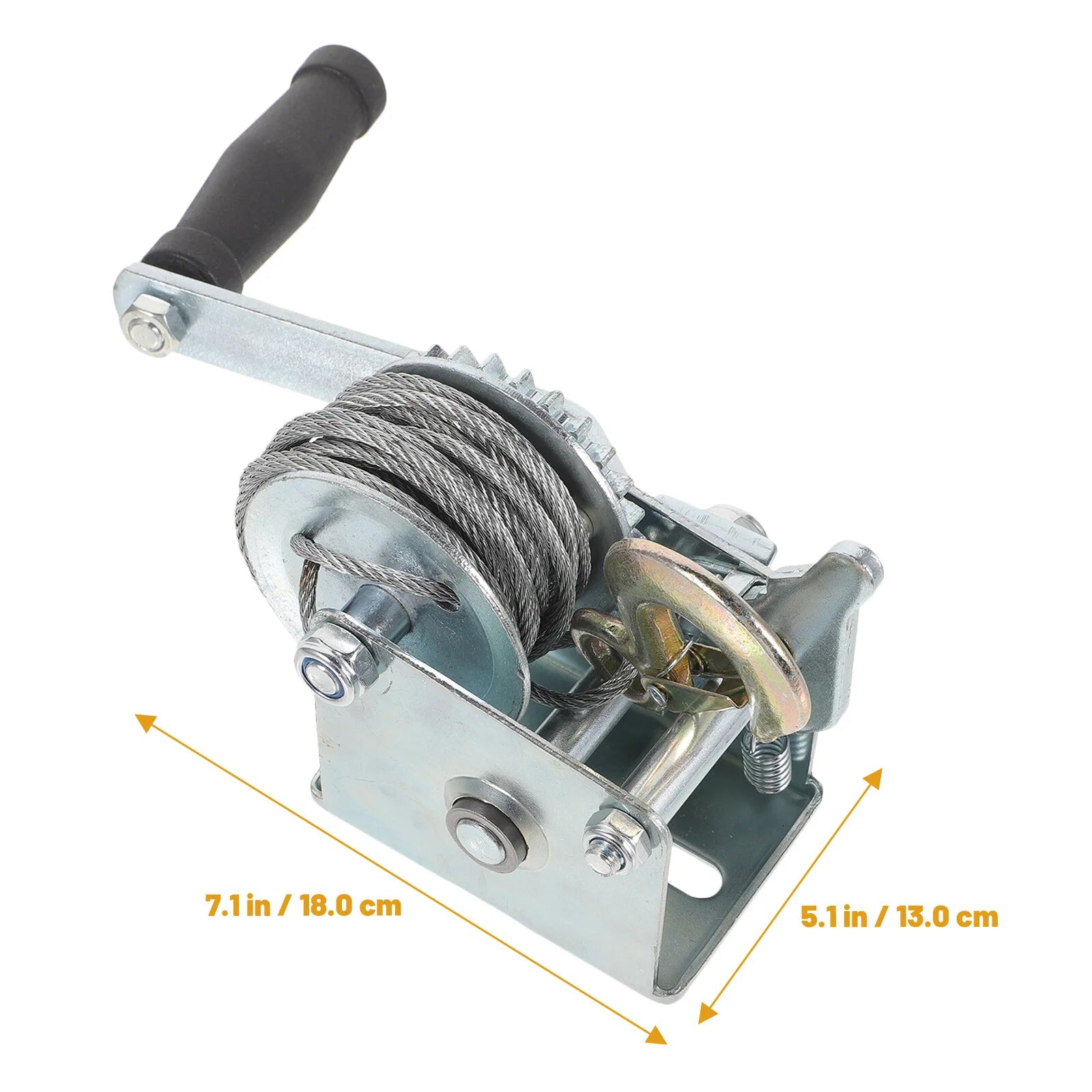 Towing Hand Winch Small Winch Loading Small 500lb Gear Crank Manual Marine Mini