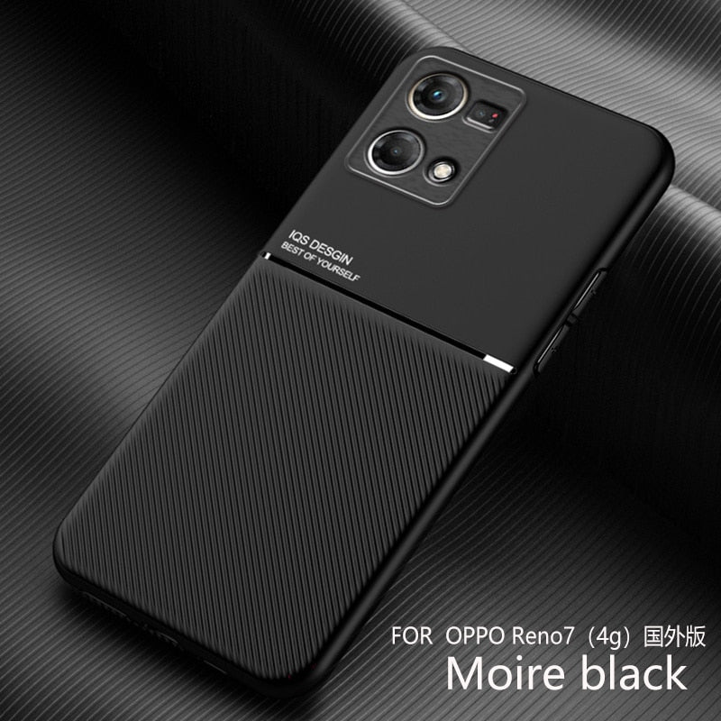 For OPPO Reno 7 4G Case Luxury Armor Magnetic Phone Cases For OPPO Reno 7 Reno7 4G  Stand Holder Back Cover Capa