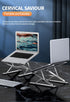 Aluminum 9 Levels Double Adjustable Height Vertical Folding Raised Layer Laptop Stand For iPad MAC Book