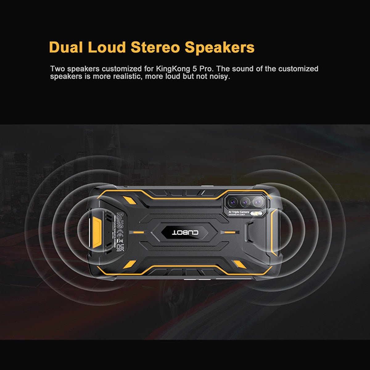 Cubot KingKong 5 Pro Rugged Smartphone 6.088" IP68/IP69K 8000mAh Cellphone Android 11 OS 48MP Triple Camera 4GB+64GB Phone