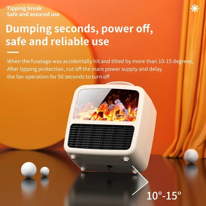 Electric Heating Furnace Indoor Smokeless Electric Fireplace Household Heating 3D Flame Mountain Fan Heater with Remote Control