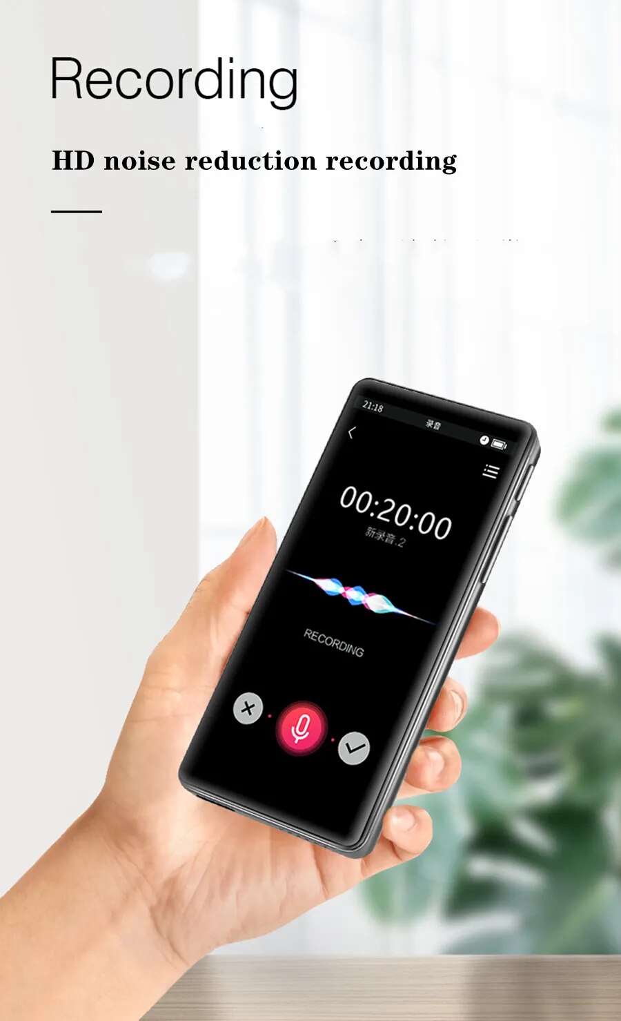 Portable Mp4 Player Wifi Android Touch Screen Bluetooth Radio Fm Free Music Video Download Mp3 Mp4 Player Speaker Voice Recorder