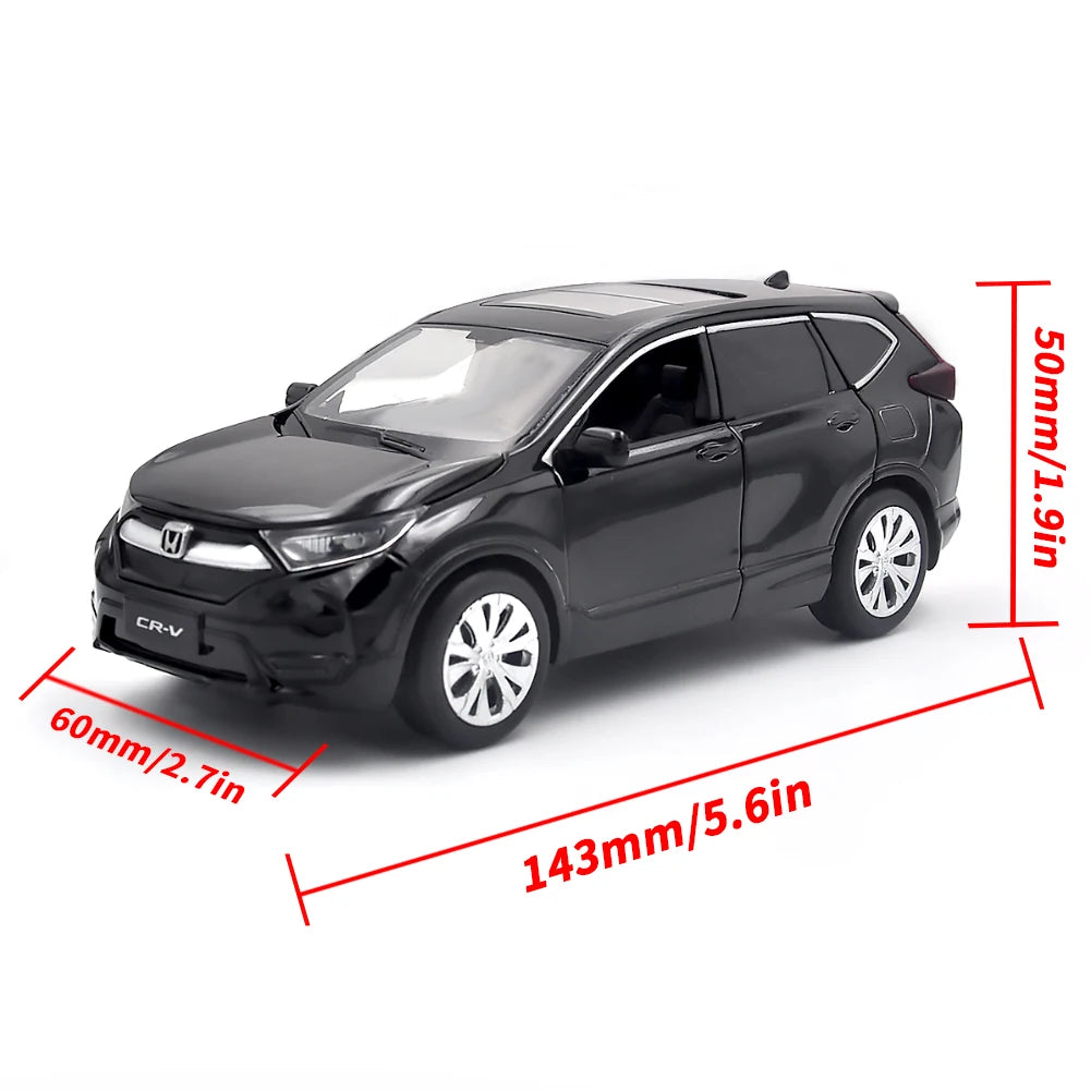 High simulation 1:32 ratio pull back, suitable for Honda CRV alloy car 6 door music flashing car model toy metal die-casting