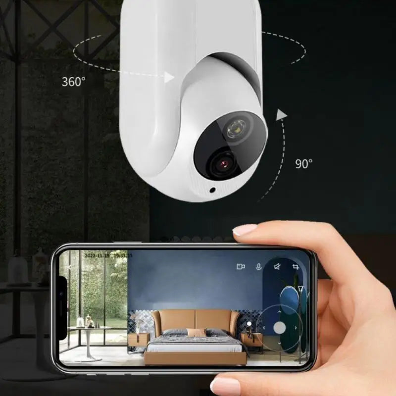 Bulb Monitoring Camera Wireless Wifi Bulb Surveillance Camera Lamp Camera E27 Tuyaapp 200w 360 Degree Panoramic 1080p