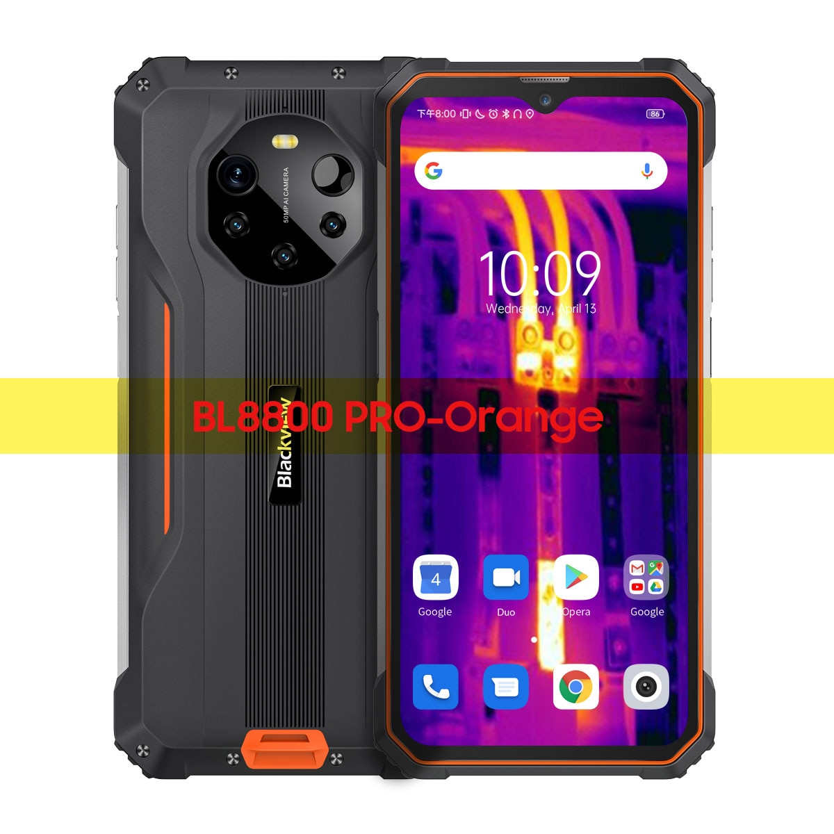 Blackview BL8800 Night Vision & BL8800 Pro 5G Rugged Phone Thermal Imaging Camera FLIR® Smartphone 6.58" 8GB+128GB Cell Phone