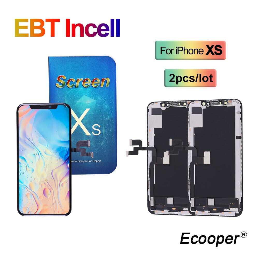 2 Pcs EBT Incell LCD Display for iPhone X XS XR 11 Pro Max 12 Mini 13 14 Digitizer Assembly Touch Screen Replacement