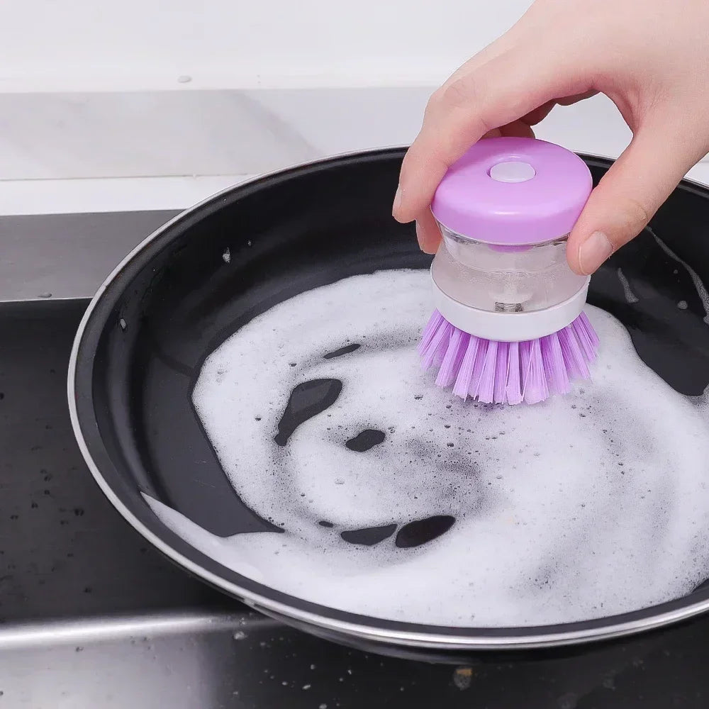 Dishwashing Brushes Automatic Liquid Addition Wash Pots Dish Sink  Washing Up Liquid Soap Dispenser Home Kitchen Bowl Brushes