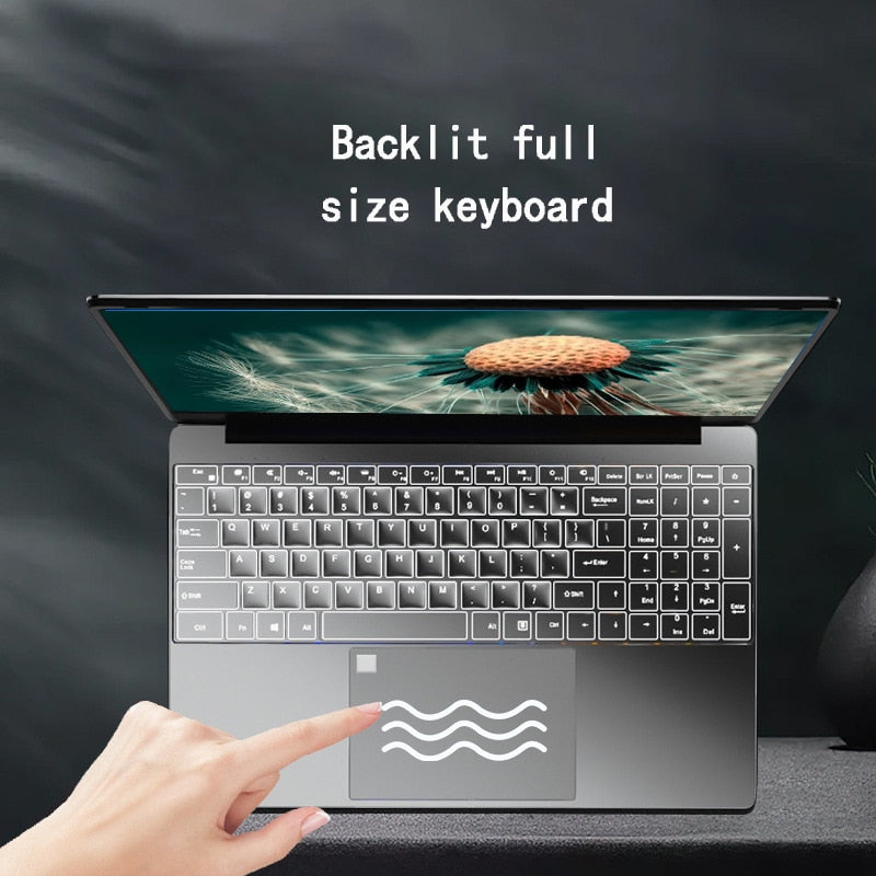 16GB RAM Windows 10 Laptop 15.6" FHD Screen 128GB/2562GB/512GB/1T SSD Ultra thin office notebook