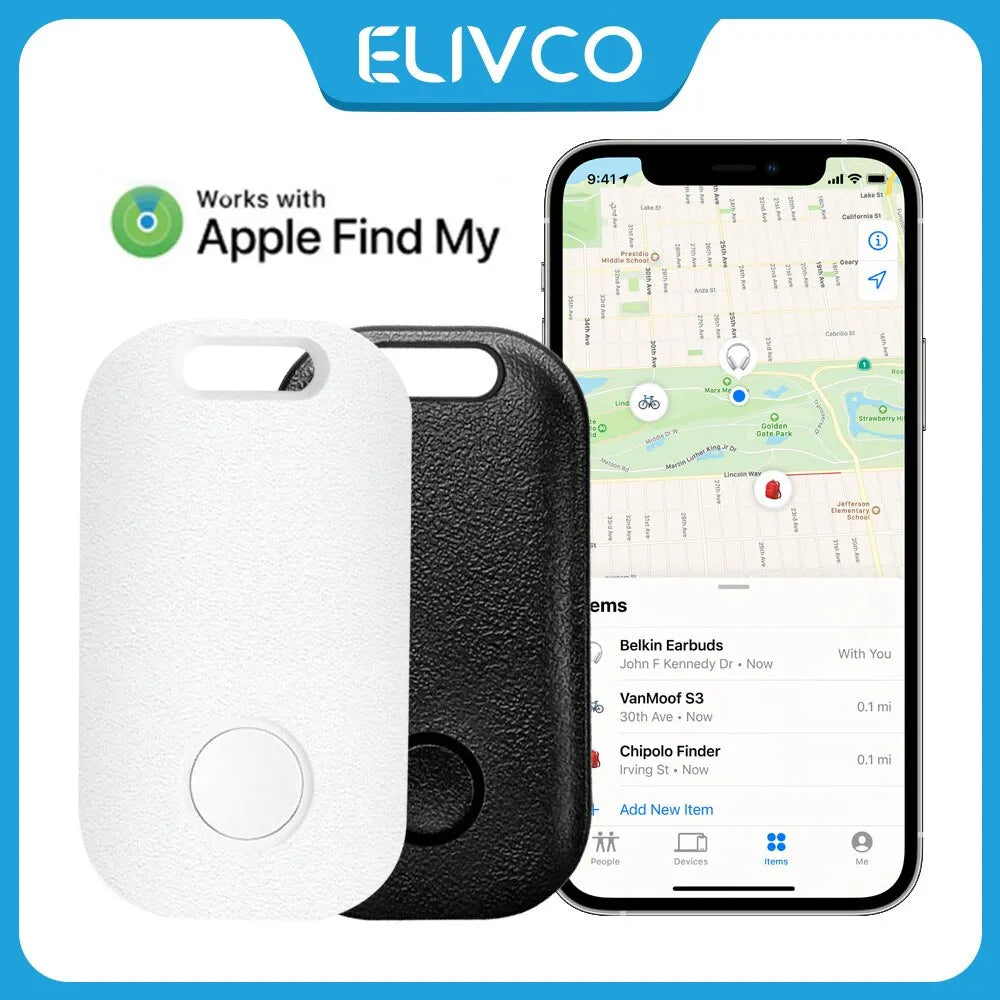 Smart Bluetooth GPS Tracker Works With Find My APP Anti Lose Reminder Device for Iphone Tag Replacement Locator MFI Rated
