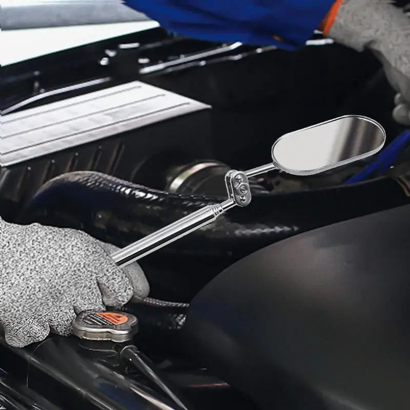 Mechanics Mirror Inspection Mirror Telescoping Mirrors rotable Mechanic Tools mirror with LED Light Telescoping Handle For Car