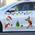 Christmas Car Sticker Magnetic Decal Refrigerator Magnets Light Bulb Santa Claus Elk Snowman Reflective Sticker Car Decoration