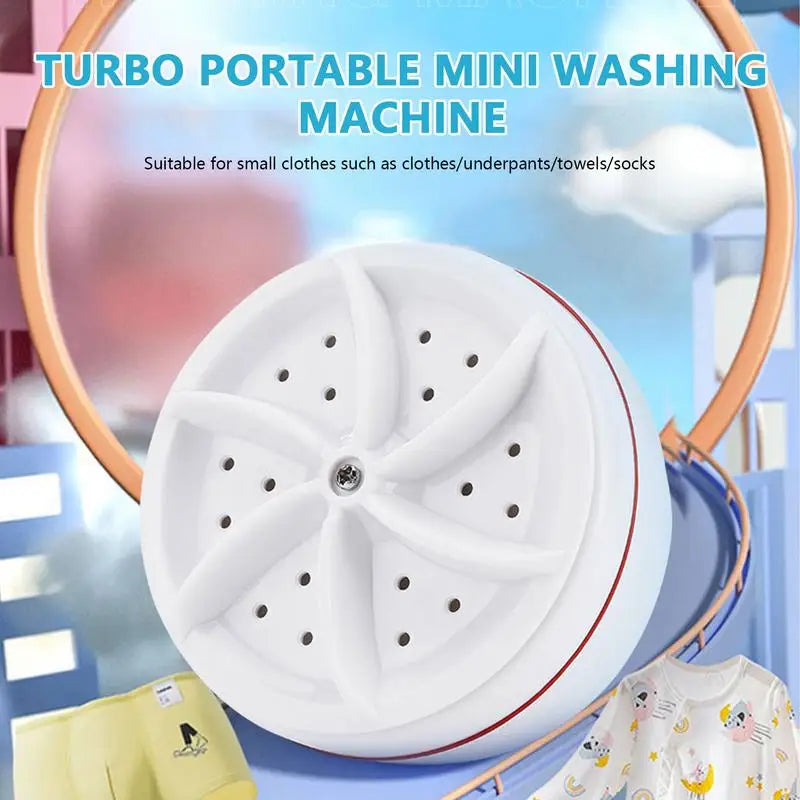 Portable Ultrasonic Washing Machine Mini Washer Machine Portable USB Ultrasonic Washing Machine Travel Laundry Washer Cleaning