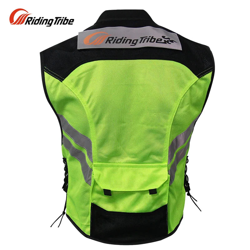 PRO-BIKER Riding Tribe Motorcycle Jacket Motorbike Vest High Visible Warning Reflective Breathable Racing Cycling Safety Clothes