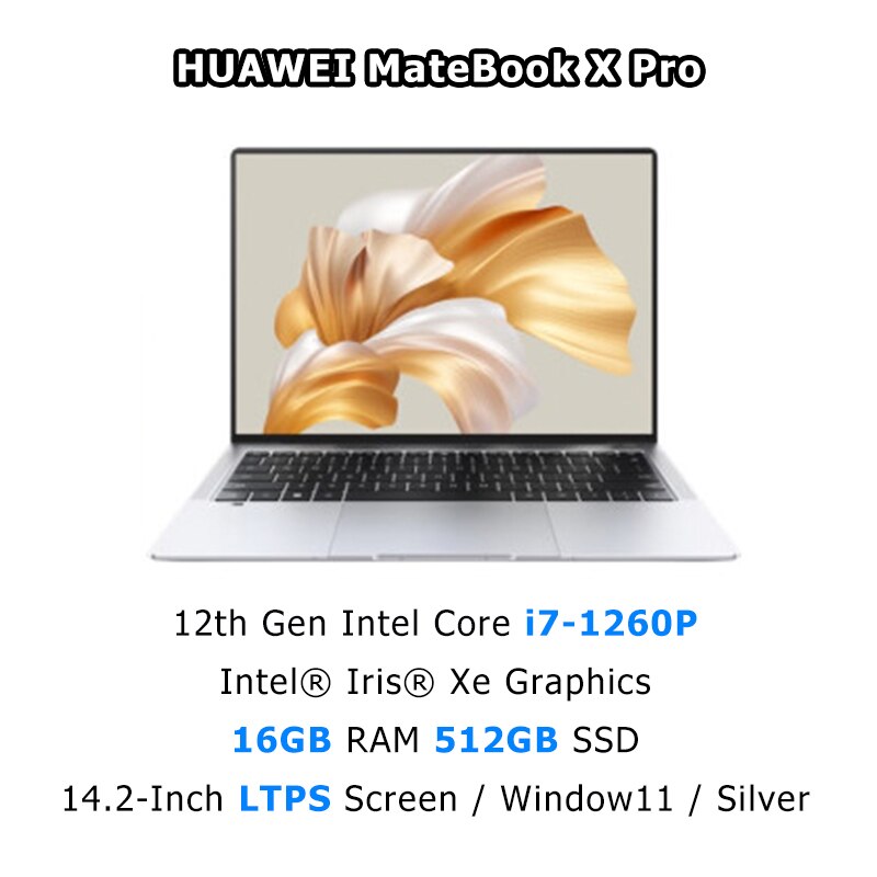 HUAWEI MateBook X Pro Laptop Intel i7-1260P/i5-1240P 16GB 512GB/1TB SSD 14.2Inch 3.1K Touch Primary Color Full Screen Notebook