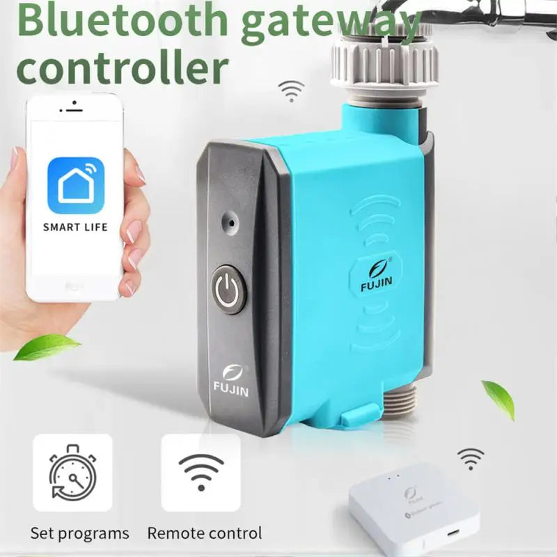 Tuya Wifi+BlueTooth Garden Watering Timer For Drip Irrigation Irrigation Automatic Watering System Thermometer Hygrometer