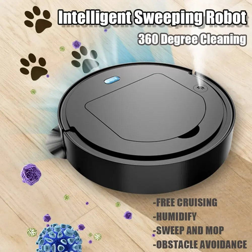 Intelligent Sweeping Robot With Humidify Cleaner Floor Edge Dust Clean 4-In-1 Auto Sweeper Multifunctional Cleaning Robot