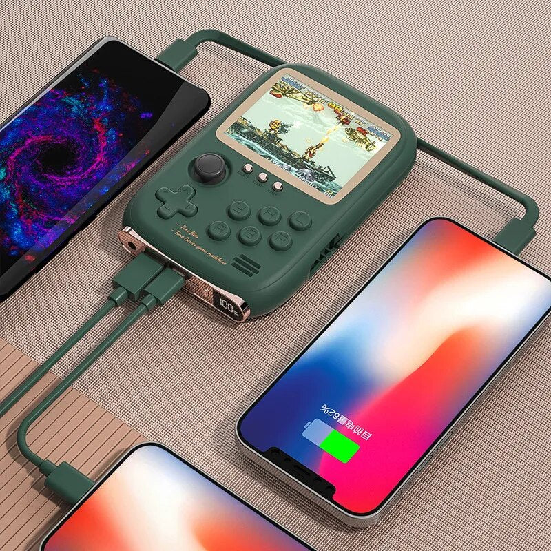 Ultra Clear 3.2 Inch Color Display 2023 New Handheld Game Console Power Bank Can Be Connected To A Tv Childhood Arcade Games