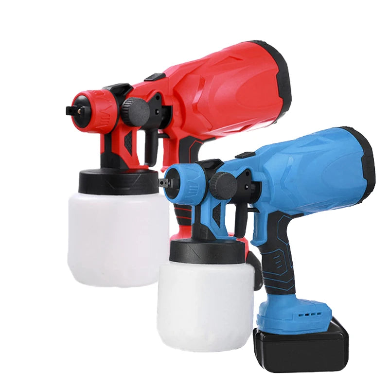 Electric Spray Gun Cordless Paint Sprayer Auto Furniture Steel Coating Airbrush Fit Makita 18V Battery with battery