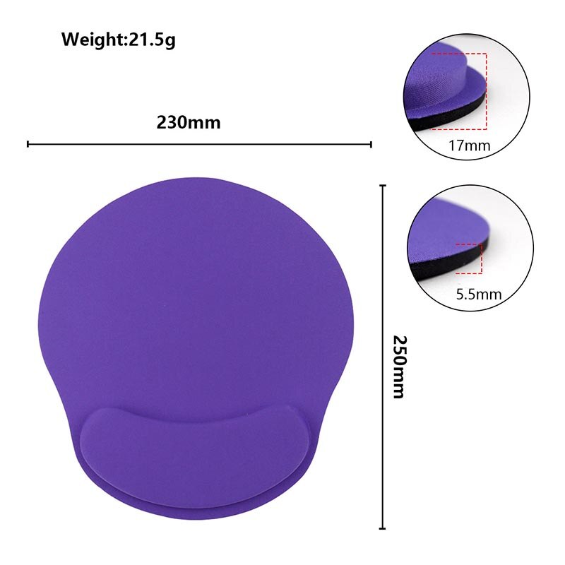 Non-slip Mouse Pad EVA Wristband Mat Ergonomic Mouse Wrist Pad Round Mice Pad Desk Pad For Game Computer PC Laptop Comfortable