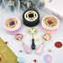 2PCS Wax Seal Stamp Set Retro Lacquer Stove With Wood Handle Spoon Kit Wax Seal Melting Furnace Heater Wax Bead Stick Heater Pot