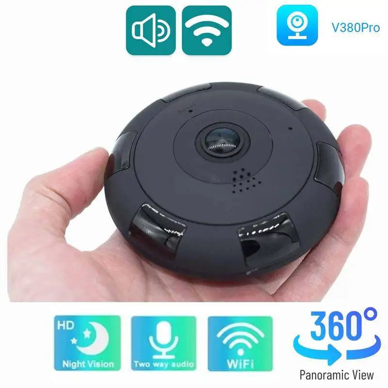 V380 Pro 1080P Wireless Indoor Panoramic Camera 360 Degree Fish-eye Lens Two Ways Audio Smart Home MINI WIFI Camera