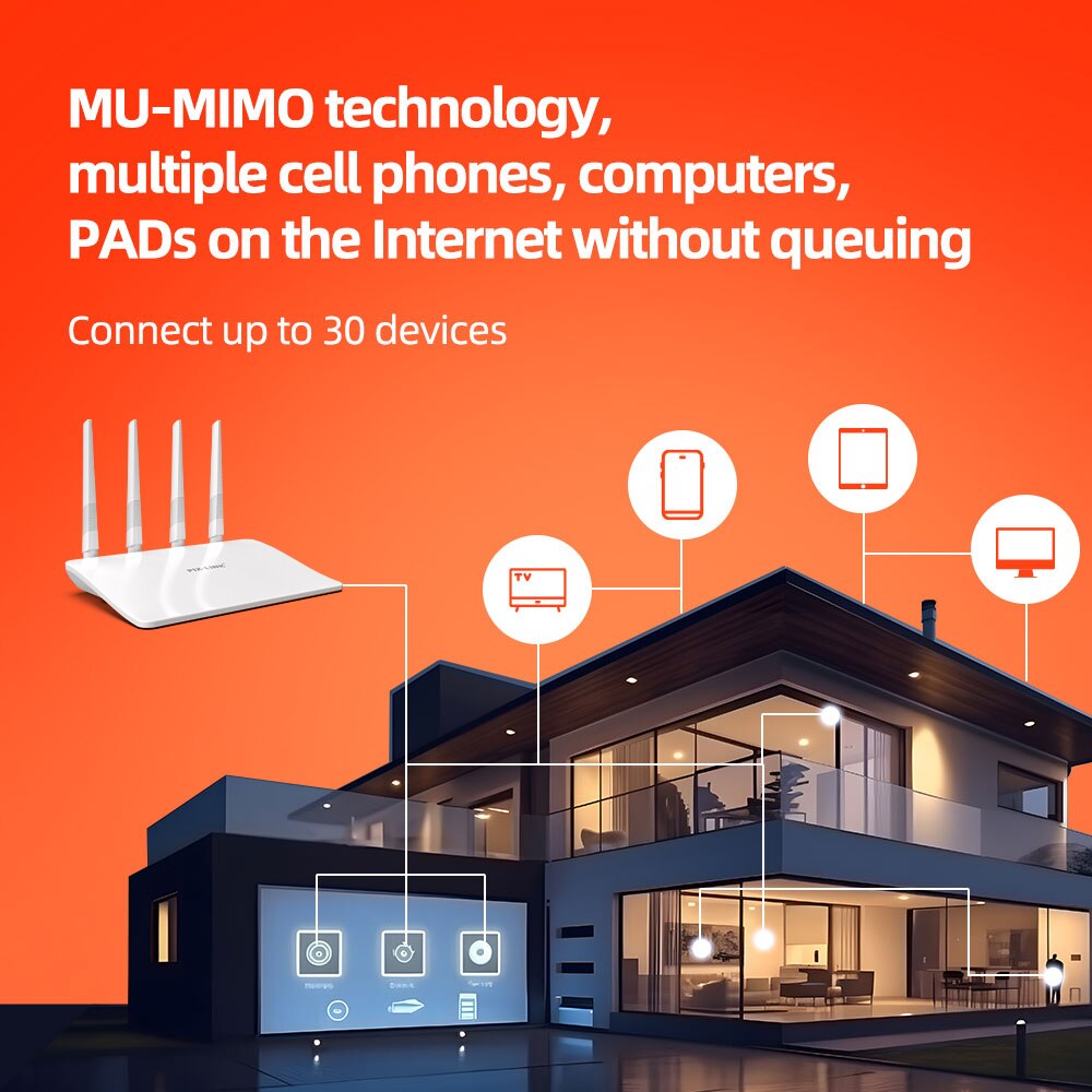 PIX-LINK WR21Q 300Mbps Wireless-N Router Mini Wireless Internet Wifi Router With 4 Antennas Long Coverage WISP AP Mode For Home