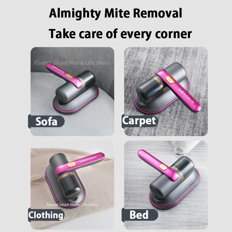 Xiaomi Portable Wireless Dust Removal Equipment Home Sofa Mite Meter for Mattresses With UV Light and Automatic Patting Function
