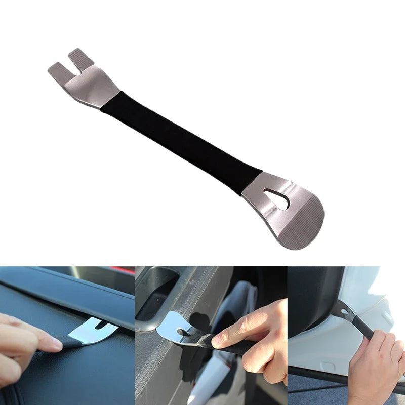Car Trim Removal Tool Stainless Steel Durable Two-end Trim Removal Level Pry Tools Door Panel Audio Terminal Fastener Driver