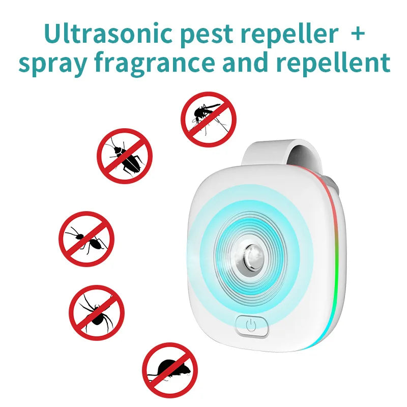 Portable Mosquito Repellent Outdoor Smart USB Ultrasonic Spray Electronic Variable Frequency Insect Repellent Mouse Repellent