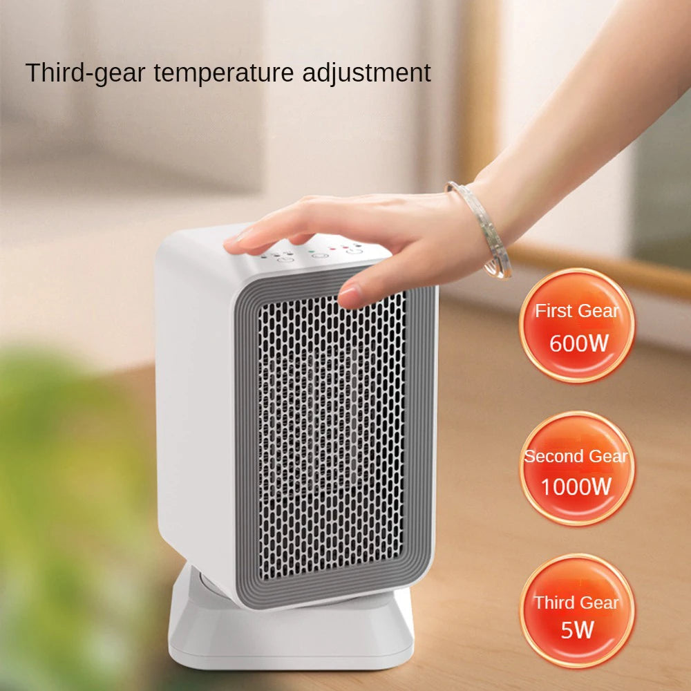 1000W Silent Heater for Home Bedroom Office Electric Heater Low Consumption Vertical Heating Fans Safety Overheating Protection