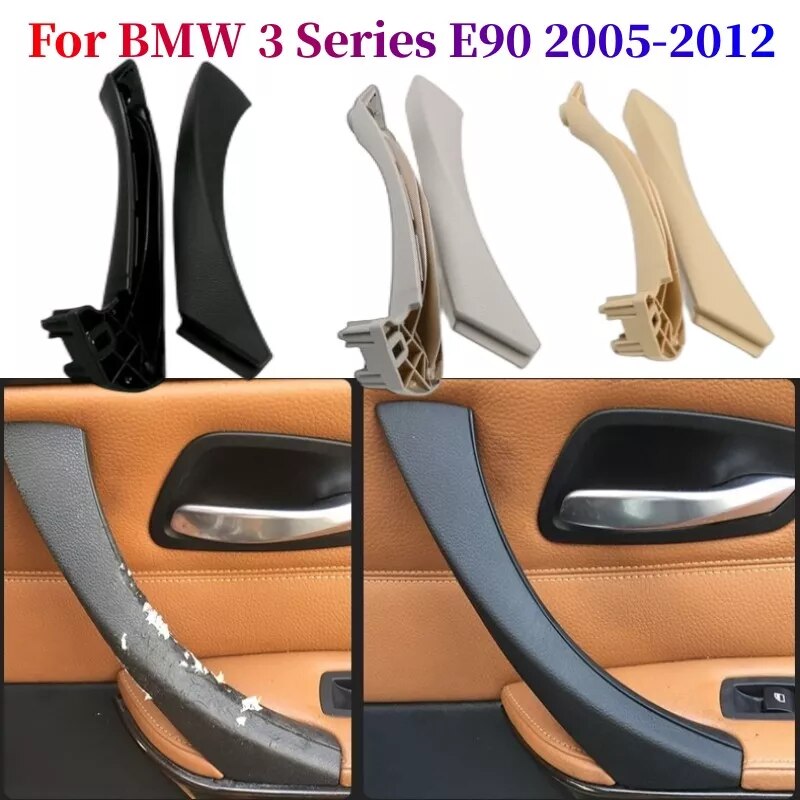 Original Inner Door Handle Panel Sedan Pull Trim Cover 51417230850 51419150335 51419150340 For BMW E90 E91 For BMW 3-Series