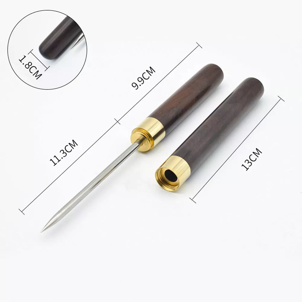 Stainless Steel Ice Pick with Wooden Handle Manual Ice Carving Tool Home Ice Crushers Ice Cone Bar Bartender Tool Kitchen Tool