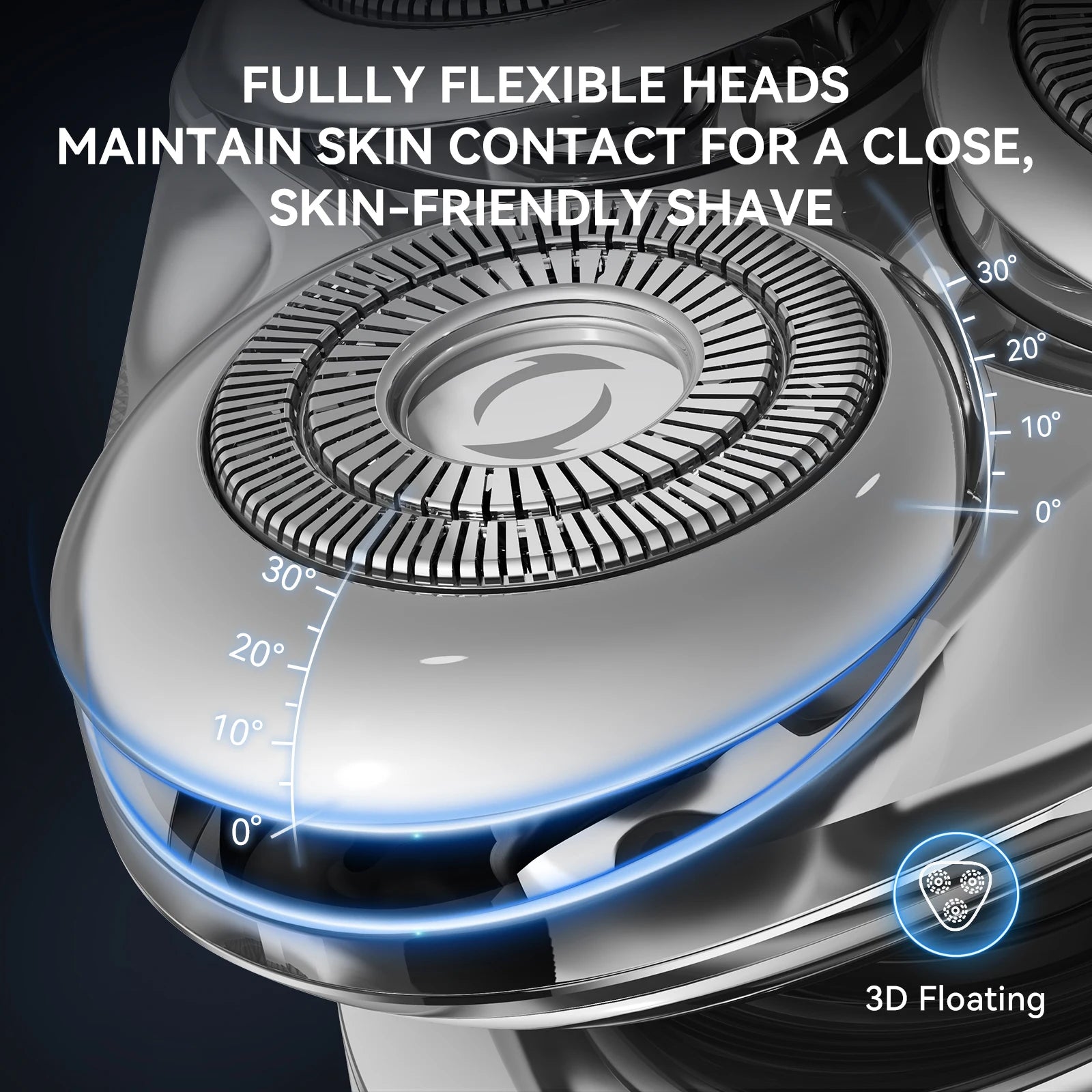 Kensen S21 Electric Shavers For Men Magnetic 3D Floating Blade Razor Head Rechargeable Shaving Machine Beard Tirmmer For Barber