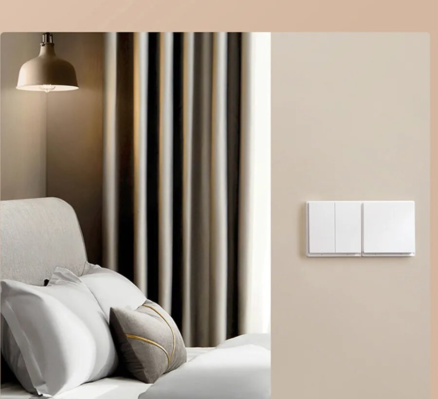 Aqara E1 Wall Switch With Neutral NO Neutral Smart Home ZigBee 3.0 Wireless Key Light Switch Fire Wire For Mi Home Homekit