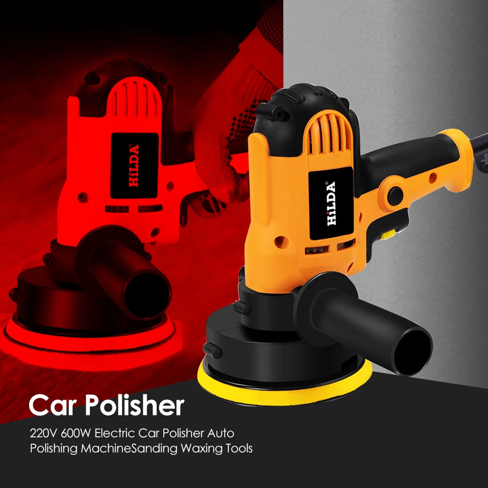Electric Mini Automobile Polisher 3500rpm Powered Car Buffer Polisher 600W Multi-Purpose Adjustable Speed for Scratch Repairing