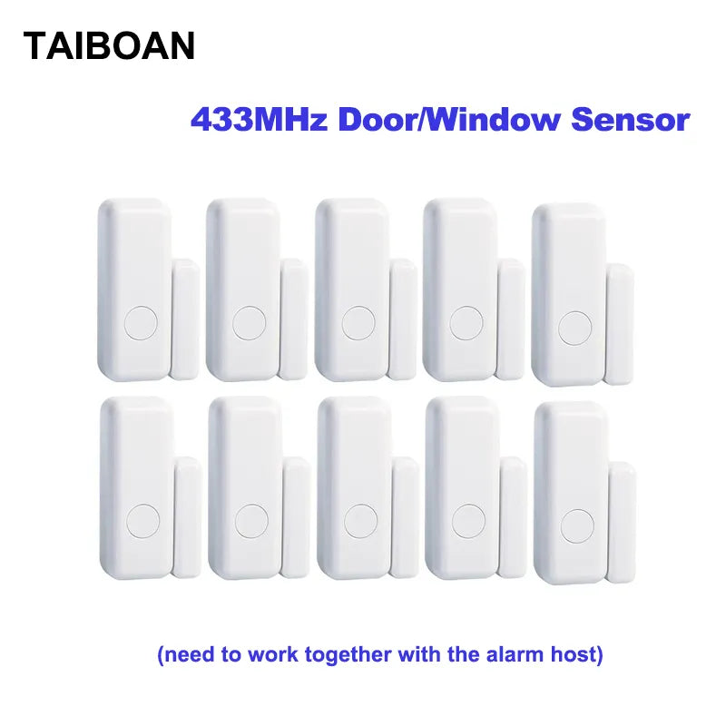 433MHz Wireless Magnetic Door Window Sensor Home for Alarm System App Notification Alerts Window Sensor Detector