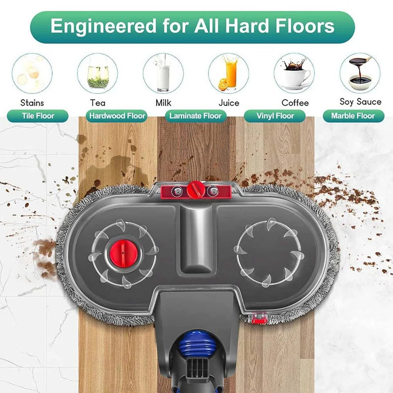 HOT! Electric Mop Attachment For Dyson V12 Detect Slim Vacuum Cleaner Mop Attachment With 6 Mop Pads And Removable Water Tank