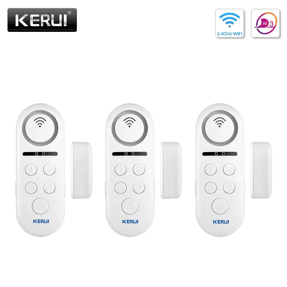 KERUI WD3 Door Sensor Alarm System 120dB Window Sensor Password Required Home Burglar Security System