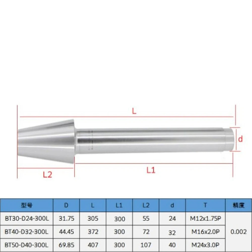 BT30 BT40 BT50 Test Rod Spindle Tool for CNC Machine Lathe Tool Milling Attachment for Mini Lathe Tool Holder