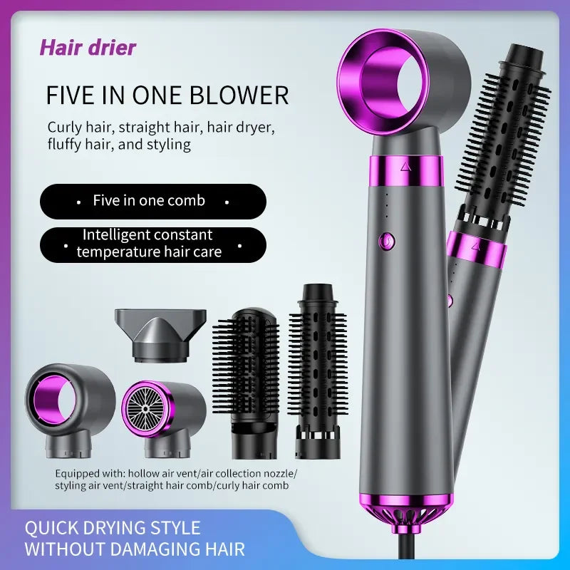 Hot Air Comb, Multi-purpose Hot Air Comb with Five Functions, a Variety of Convenient Functions Make Everyone More like
