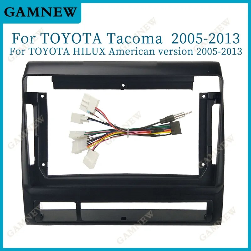 9" Car Radio Fascia For TOYOTA Tacoma 2005-2013 Video Panel Player Audio Dash 2 Din Frame Dashboard Mount Kit