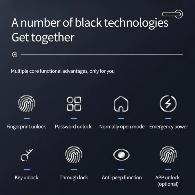 TTlock Smart Fingerprint Password Door Lock Bluetooth Handle Lock Support APP Remote Control Work With TTlock Gateway G2